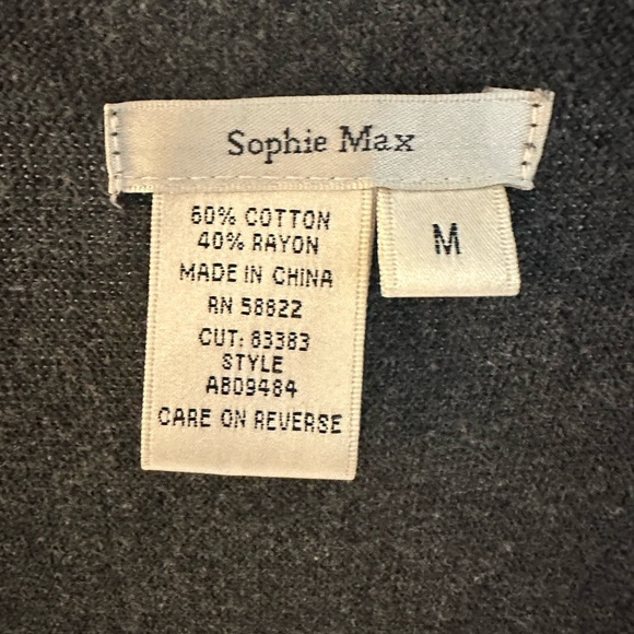 Sophie Max Gray Babydoll Top - Picture 7 of 8